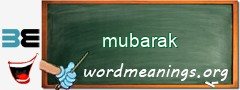 WordMeaning blackboard for mubarak